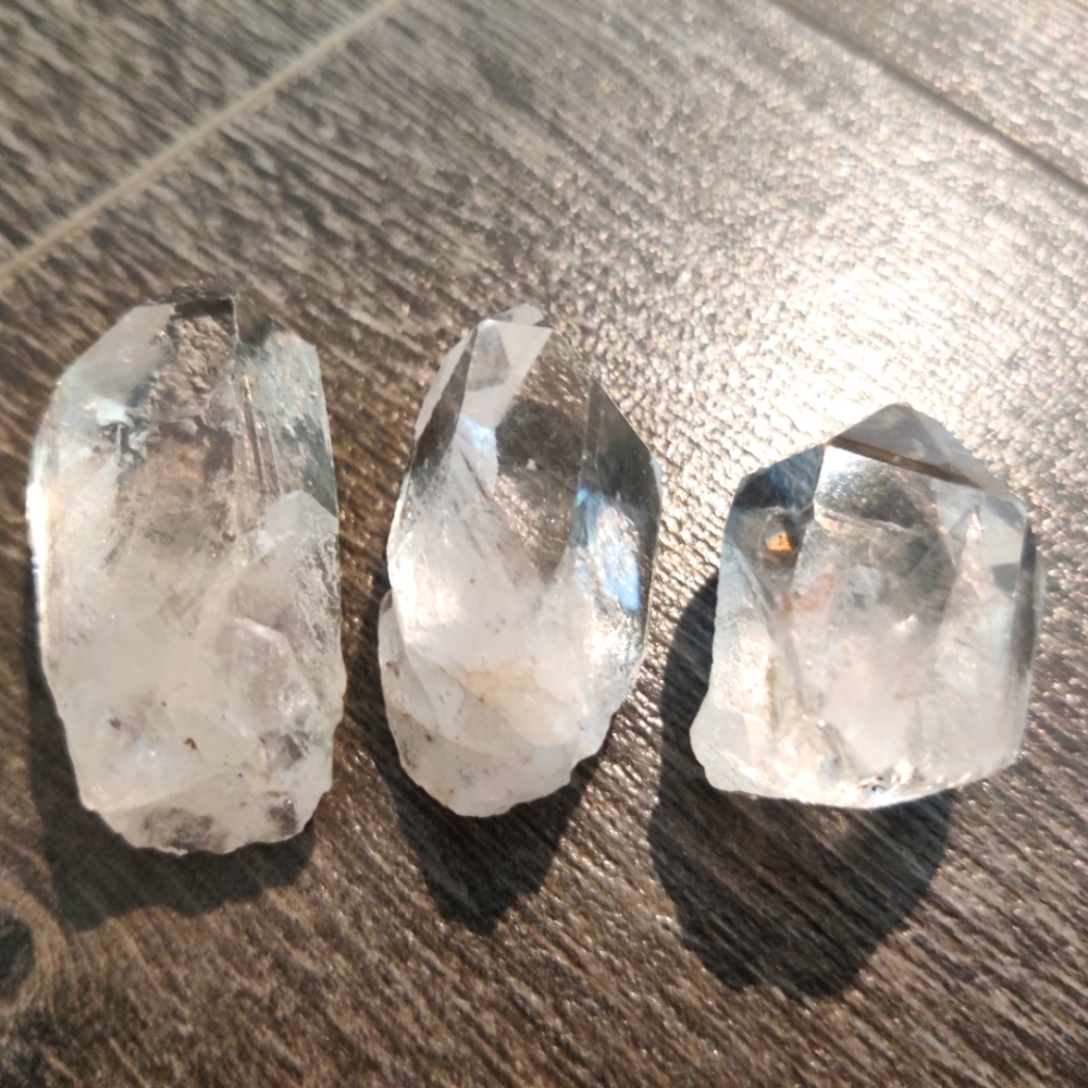 Set of 3x Clear Quartz